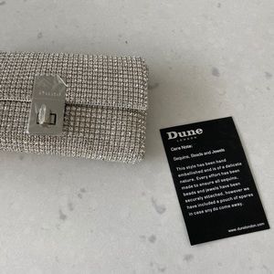 COPY - Dune London Embellished Clutch Bag; Evanders-Silver; Metallic; NWT